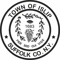 The official seal of the Town of Islip.